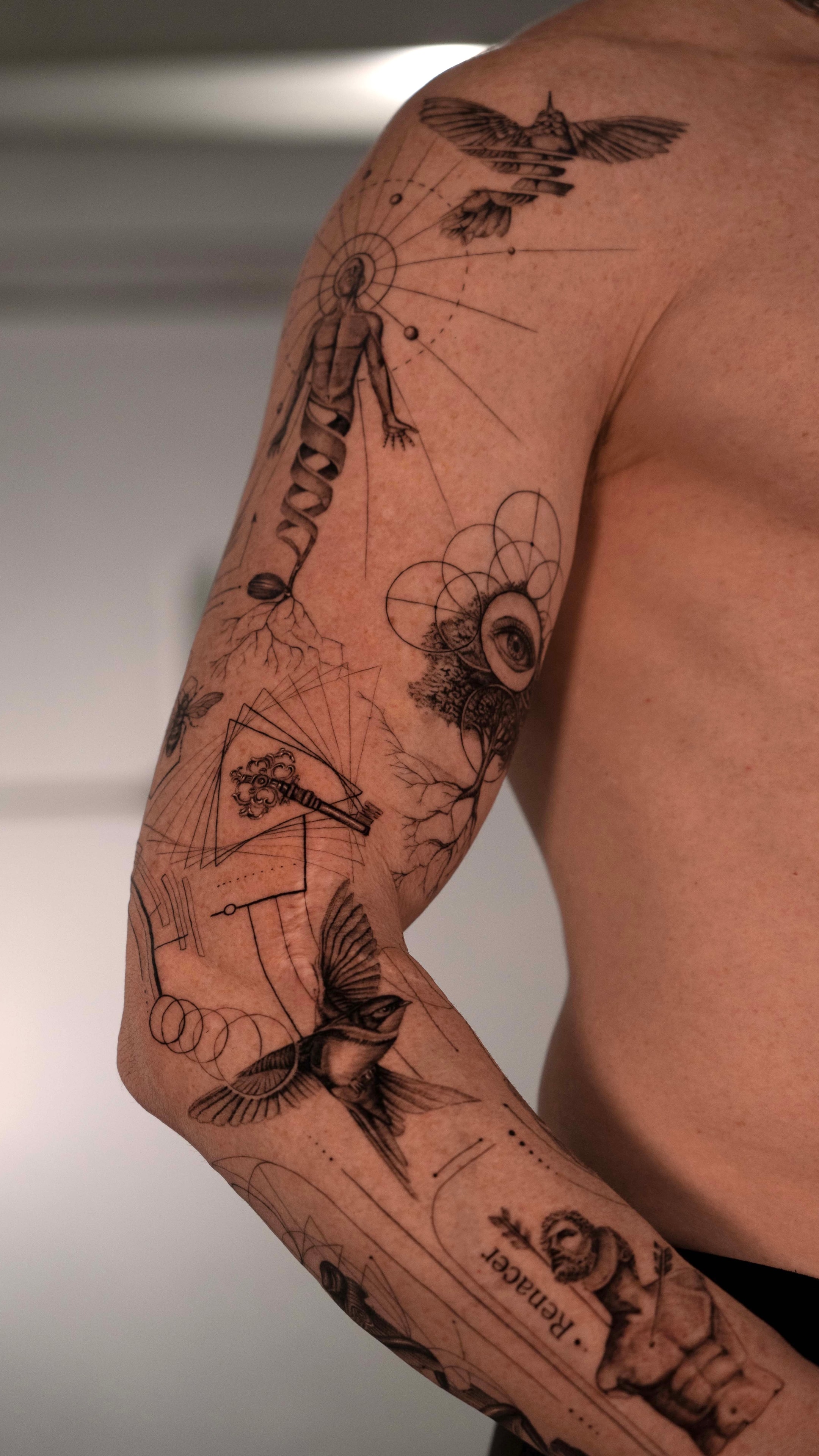 Custom tattoo design by JD Tattoo Art NYC