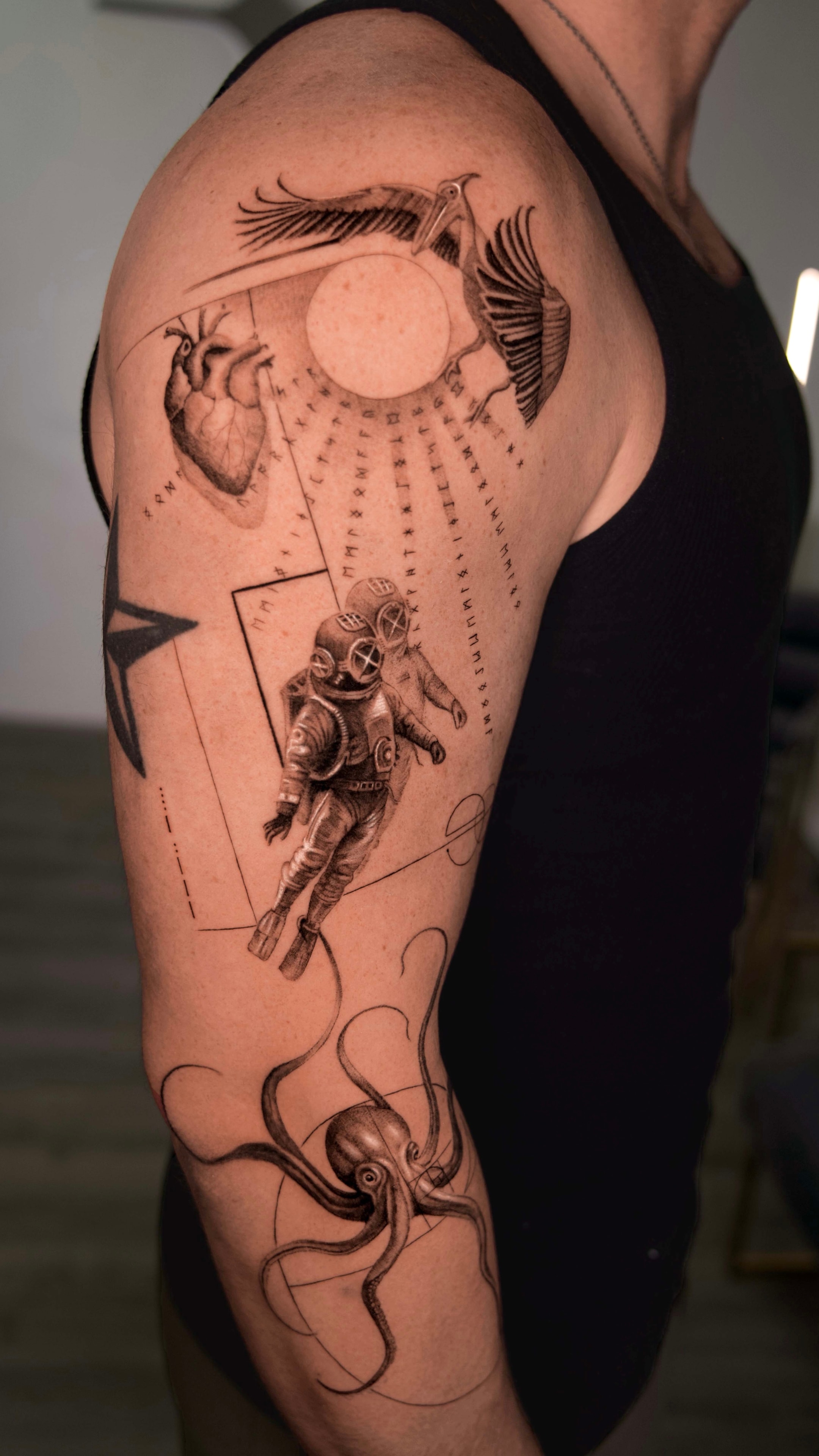 Custom tattoo design by JD Tattoo Art NYC