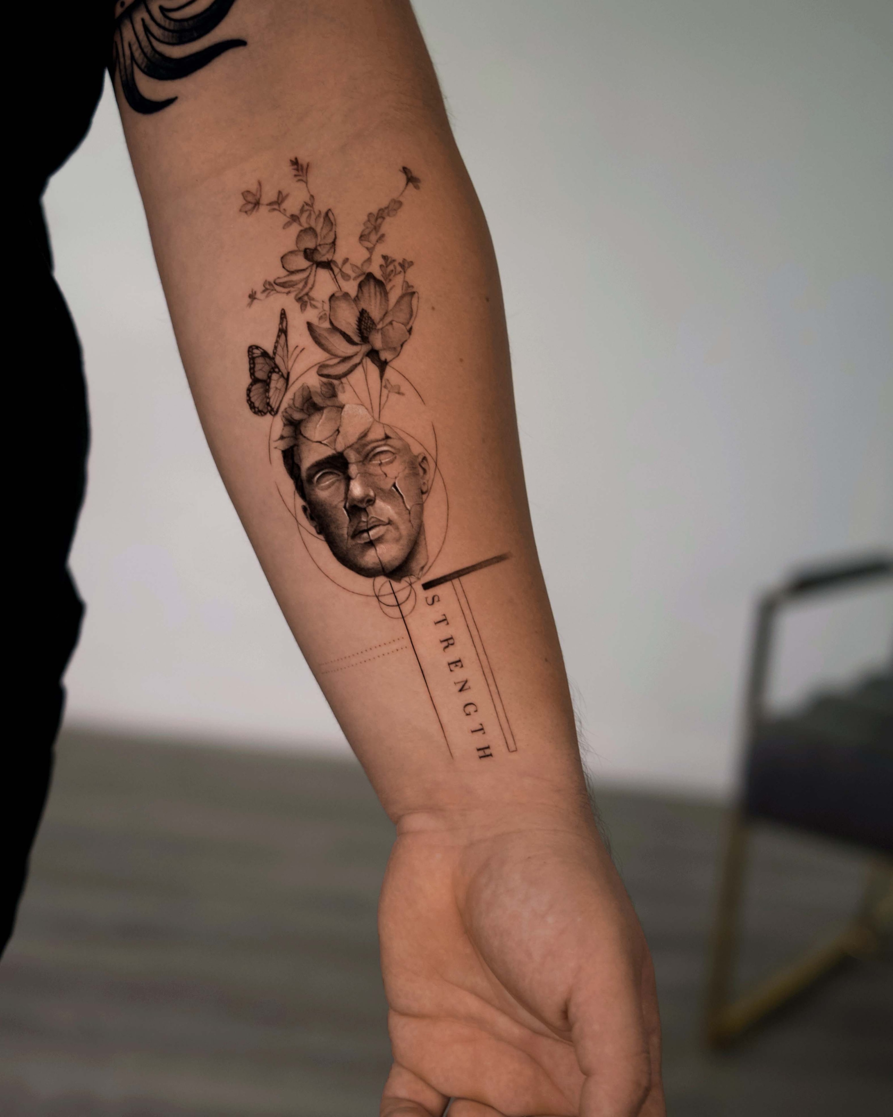 Custom tattoo design by JD Tattoo Art NYC